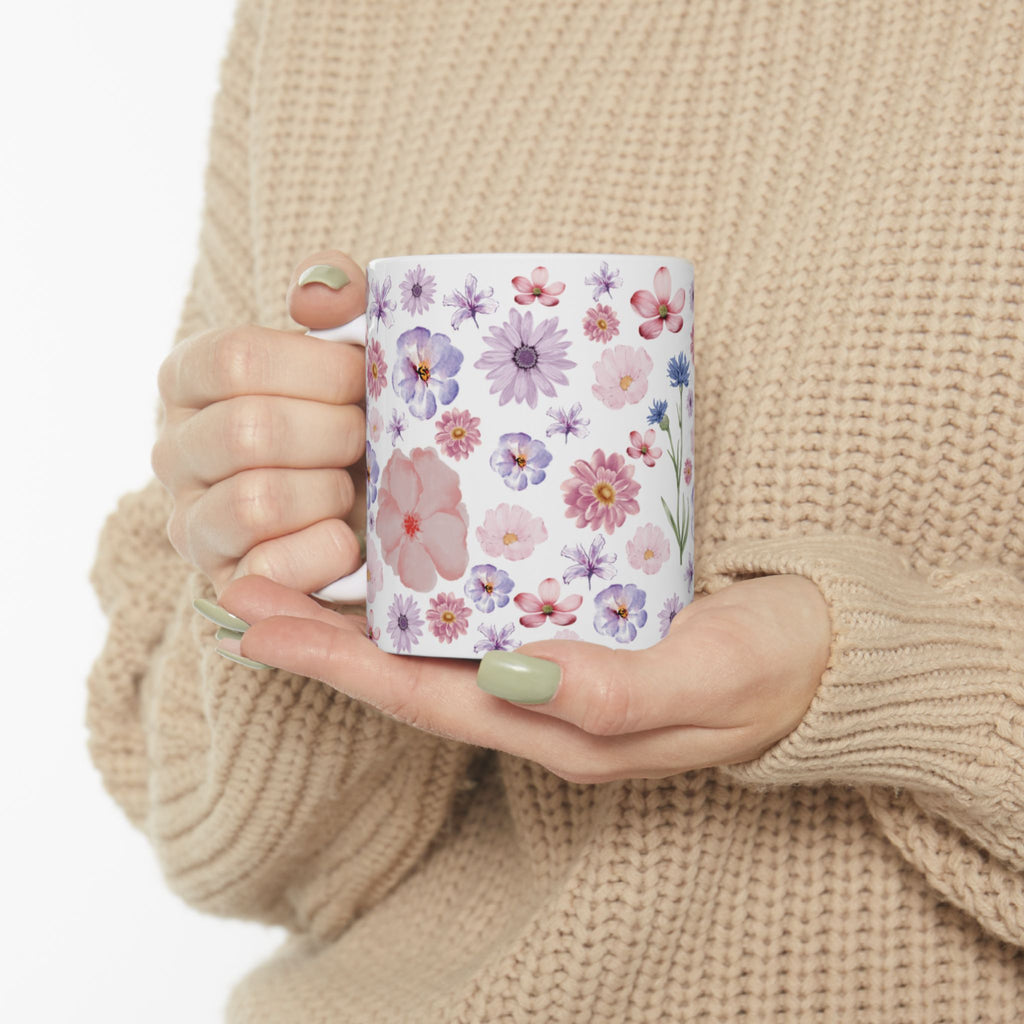 Flower designed Mug 11oz