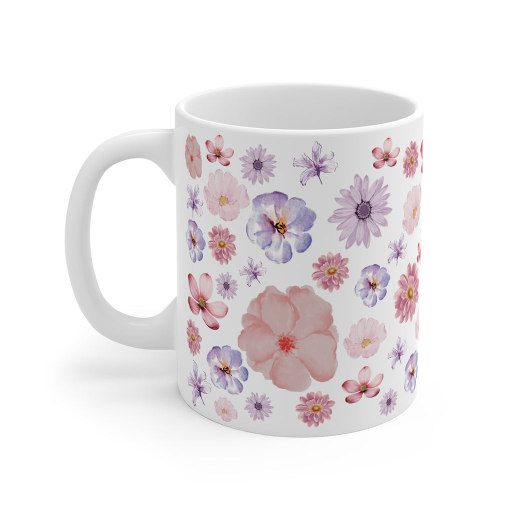 Flower Designed Mug 11oz